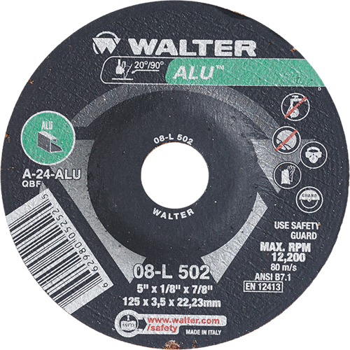 Depressed Centre Grinding Wheels - Aluminium Type 27, 5" x 1/8", 7/8" Arbor, Type 27 Consource