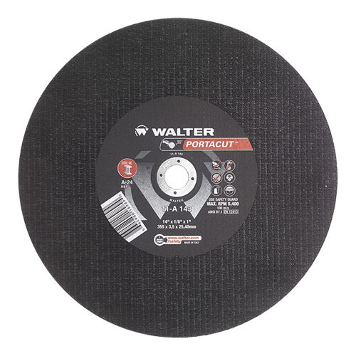 Portacut High Speed Cut-Off Wheel, 14" x 1/8", 1" Arbor, Type 1, Aluminum Oxide, 5400 RPM Consource