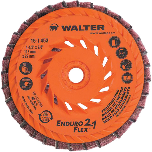 Enduro-Flex 2-in-1 Flap Disc, 4-1/2" x 5/8"-11, 80 Grit, Ceramic Consource