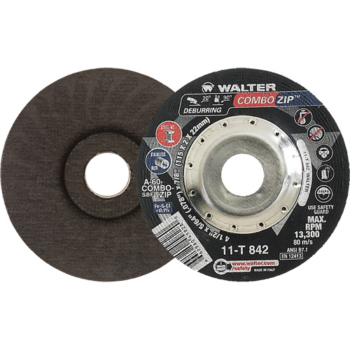 Right Angle Grinder Reinforced Cut-Off Wheels - Combo Zip, 4-1/2" x 5/64", 7/8" Arbor, Type 27 Consource