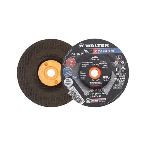 XCAVATOR Grinding Wheel, 5" x 1/4", 5/8"-11 Arbor, Zirconium, Type 27/27S Consource