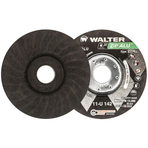 Meule &agrave; tronçonner Zip Alu, 4-1/2" x 3/64", Arbre de 7/8", Type 27, Oxyde d'aluminium, 13 300 Tr/min Consource