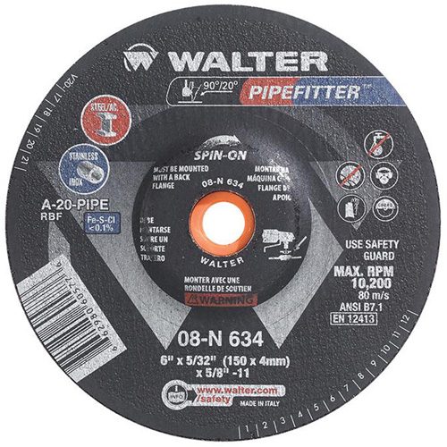 Meule PIPEFITTER, 6" x 5/32", Oxyde d'aluminium, Type 27 Consource