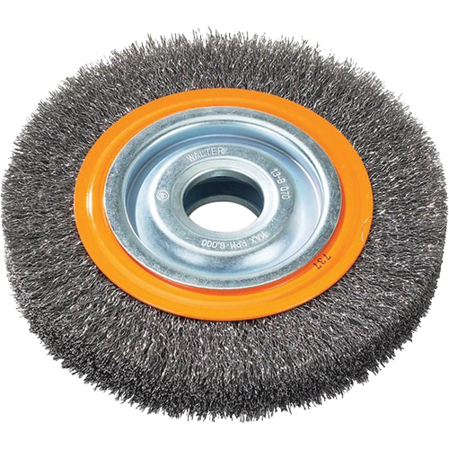Brosses rotatives &agrave; fils torsad&eacute;s d'&eacute;tabli, 6" dia., Fils 0,0118", Arbre 1/2" - 1/4" Consource