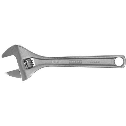 Adjustable Wrench, 8" L, 1-7/32" Max Width, Chrome Consource