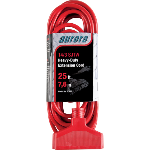 Cordon rallonge en vinyle, Ext&eacute;rieur, SJTW, AWG 14/3, 15 A, 3 prise(s), 25' Consource