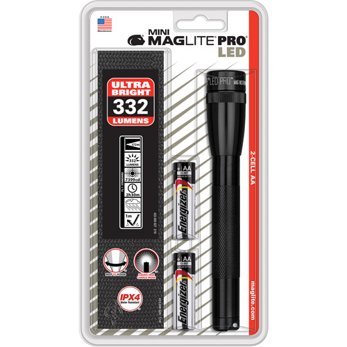 Mini&reg; PRO Flashlight, LED, 332 Lumens, AA Batteries Consource