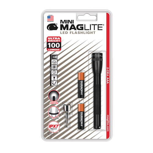 Mini&reg; Flashlights, LED, 100 Lumens, AAA Batteries Consource