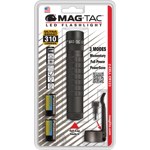 Mag-Tac Tactical Flashlights, LED, 310 Lumens, CR123 Batteries Consource