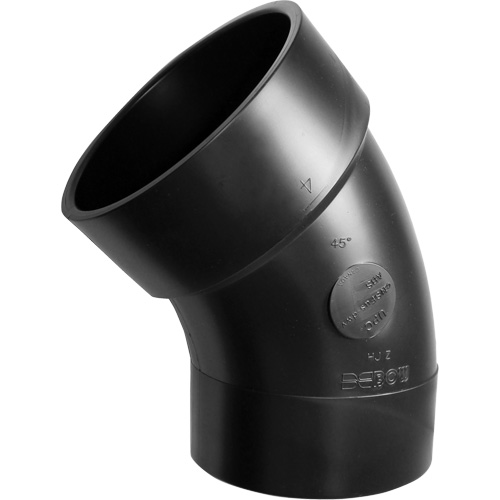 45° Sanitary Street Elbow Fitting, Spigot x Hub, Plastic, 1-1/2" Consource