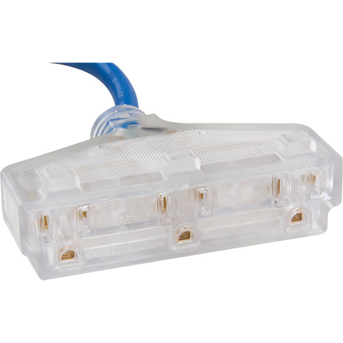 TPE-Rubber Extension Cord with Light Indicator, All-Weather, SJEOW, 14/3 AWG, 15 A, 3 Outlet(s), 25' Consource