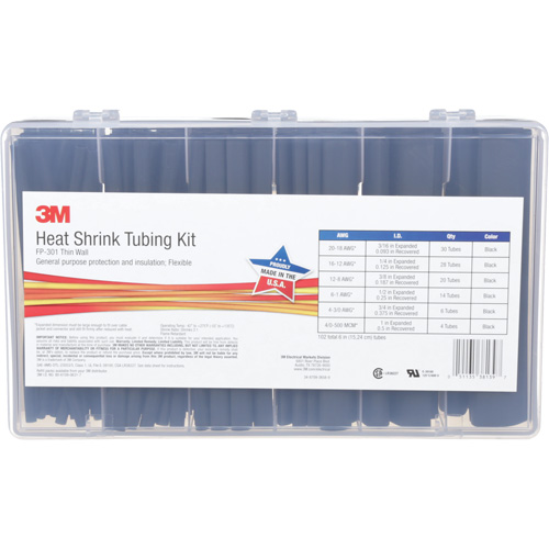 Tube thermor&eacute;tractable, Paroi mince, 6", 1" (2,54cm) - 0,1875" (0,48cm) Consource