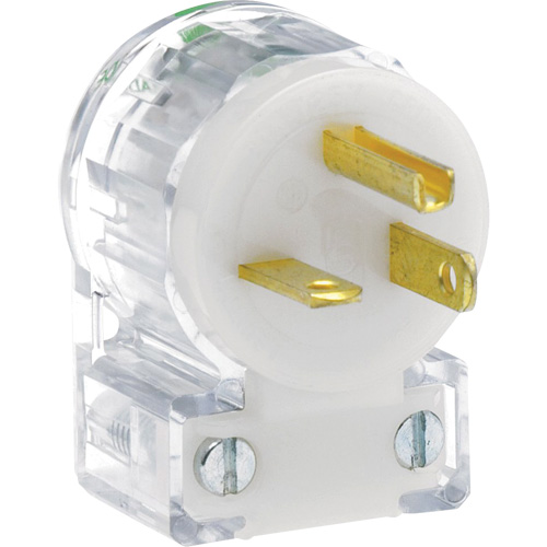 Angled Hospital Grade Extension Plug, Nylon, 20 Amps, 125 V Consource