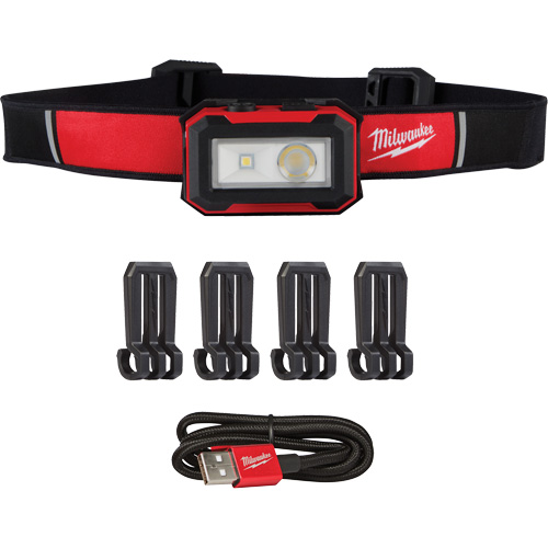 Lampe frontale magn&eacute;tique et lampe de travail, DEL, 450 lumens, 2,5 hres de fonctionnement, piles Rechargeable Consource
