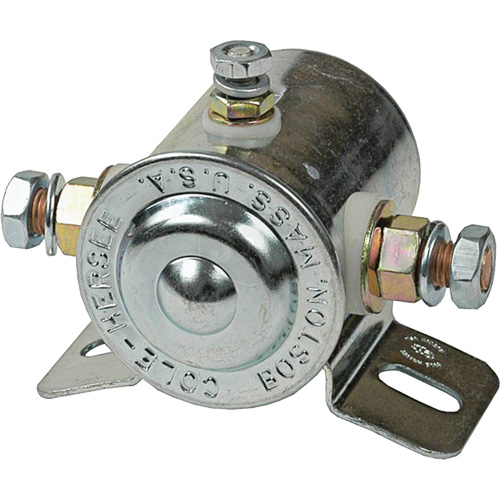 Grounded Continuous-Duty Solenoid Relay, Mini-Breaker, 12 V Consource