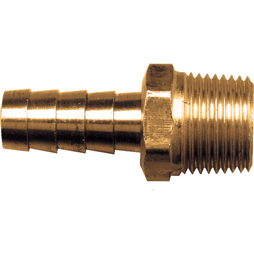 Hose Male Barb Pipe Coupler, Brass, 1/2" Consource