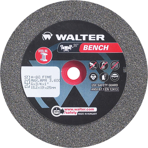 Bench Grinding Wheel, 6" x 3/4", 1" Arbor, 1 Consource
