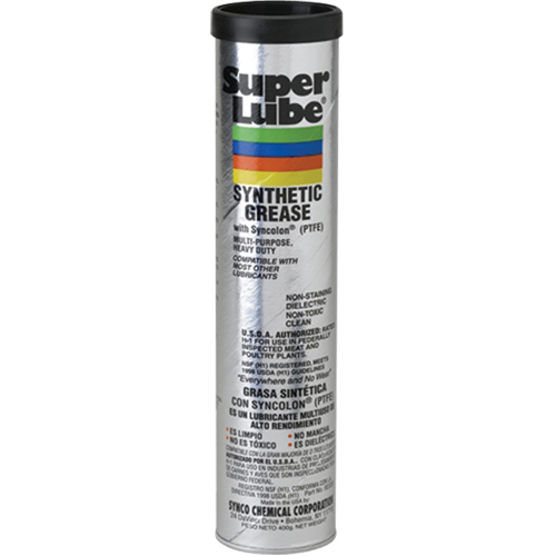 Super Lube Synthetic Based Grease With PFTE, 400 g, Cartridge Consource
