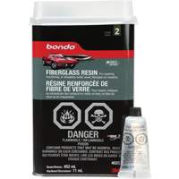 Bondo&reg; Fibreglass Resin, Two-Part, 852 ml, Bottle, Off-White Consource