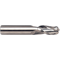 Fraise en bout sph&eacute;rique, 1/8" dia., 4 cannelures, Carbure Consource