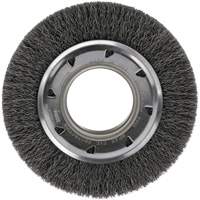 Crimped Wire Wheel Brush - Medium Face, 4-1/4" Dia., 0.012 Fill, 2" Arbor Consource