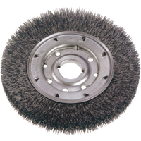 Crimped Wire Wheel Brushes - Medium Face, 6" Dia., 0.0118" Fill, 2" Arbor Consource