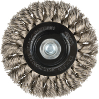Knot Wire Wheel Brushes - Standard Twist Knot with 1/4" shank, 3" Dia., 0.014" Fill, Stainless Steel Consource