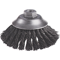 Knot Wire Cup Brushes - Flared Cup Brush, 6" Dia., 0.02" Fill, 5/8"-11 Arbor, Steel Consource