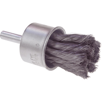 Knot Wire End Brush, 1" Dia., 0.014 Wire Dia., 1/4" Shank Consource