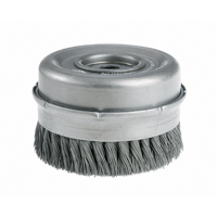 Knot Wire Cup Brushes with Bridle - Heavy-Duty, 4" Dia. x 5/8"-11 Arbor Consource
