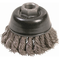 Knot Wire Cup Brushes - High Speed Small Grinder, 2-3/4" Dia. x 5/8"-11 Arbor Consource