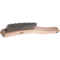 V-Trim Long Handle Scratch Brushes, Stainless Steel, 3 x 19 Wire Rows, 13-3/4" Long Consource