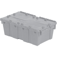 Flipak&reg; Polyethylene Plastic (PE) Distribution Containers, 19.7" x 11.8" x 7.3", Grey Consource