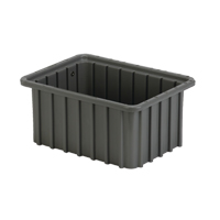 Divider Box, Polyethylene, 9.8" W x 7.3" D x 5" H, Grey Consource