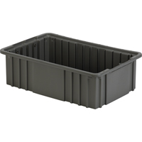 Divider Box, Polyethylene, 16.5" W x 10.9" D x 5" H, Grey Consource