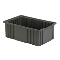Divider Box, Polyethylene, 15.5" W x 9.9" D x 6" H, Grey Consource