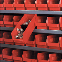 Shelf Bins, 4-1/8" W x 4" H x 23-5/8" D, Red, 50 lbs. Capacity Consource