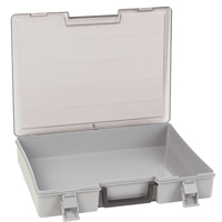 Compartment Case, Plastic, 15-1/2" W x 11-3/4" D x 2-1/2" H, Grey Consource