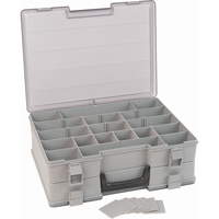 Compartment Case, Plastic, 48 Slots, 15-1/2" W x 11-3/4" D x 5" H, Grey Consource
