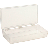 K-Resin Compartment Box, Plastic, 4" W x 8" D x 1-3/16" H, Transparent Consource