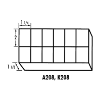 K-Resin Compartment Box, Plastic, 12 Slots, Transparent Consource