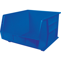 Bacs ultra empilable & suspendable, 16-1/2" la, 11" h x 18" p, Bleu Consource