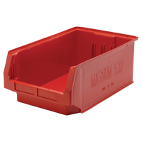 Contenants g&eacute;ants empilables, 12,375" la x 19,75" p x 7,875" h, Rouge Consource