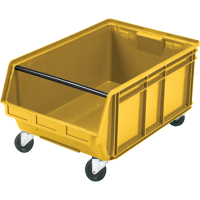 Bac g&eacute;ant empilable et mobile, 11-7/8" ha x 18-3/8" la x 29" p, Capacit&eacute; de 150 lb, Jaune Consource