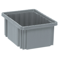 Contenants Divider Box, Plastique, 10,9" la x 8,3" p x 5" h, Gris Consource
