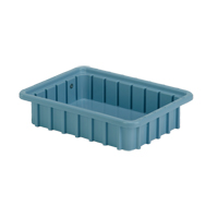 Contenants Divider Box, Poly&eacute;thyl&egrave;ne, 10,8" la x 8,3" p x 2,5" h, Bleu p&acirc;le Consource