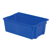 Contenants Stack-N-Nest Polylewton, 10,5" x 28,4" x 18,7", Bleu Consource