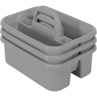 BOITE RANGEMENT,OUTILS,18 1/4X13 3/4X8 3/4,GRIS, 8-3/4" x 13-3/8" x 13-3/8", Gris Consource