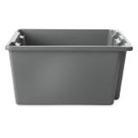 Caisse-palette empilable et emboîtable, 10" x 15,5" x 19,5", Gris Consource