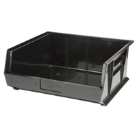 Stack & Hang Bin, 16-1/2" W x 7" H x 14-3/4" D, Black Consource